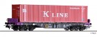 76775 Sachsenmodelle Flat car type Sgmmns 4505 of the ERR with Load
